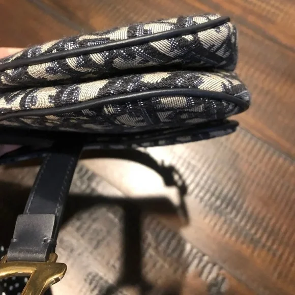 🛑SOLD🛑 Authentic Christian Dior Monogram Mini Blue Saddle Bag - Picture 6 of 8